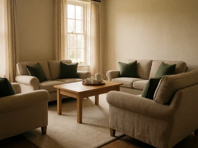 The reception room, empty