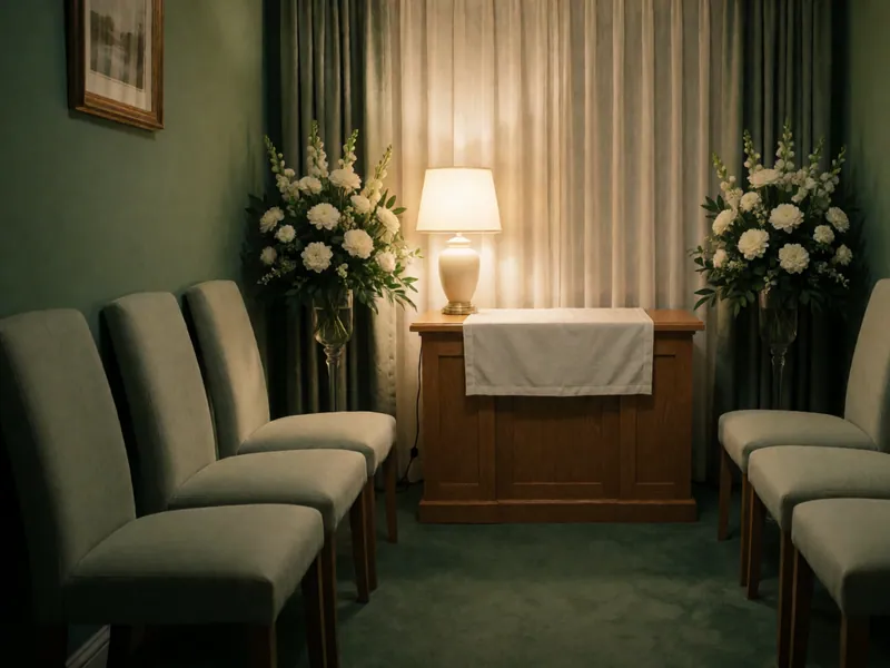 The reposing rooms, empty